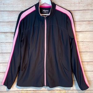 Xersion Workout Yoga Jacket Black & Pink XL